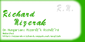 richard mizerak business card